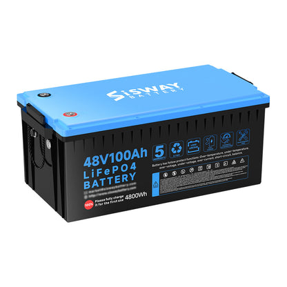 48V 100Ah LiFePO4 Battery for Golf Carts, 48 volt ABS Plastic Lithium Golf Cart Battery With Smart 200A BMS Bluetooth & LCD Monitoring & 18A charger