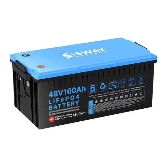 48V 100Ah LiFePO4 Battery for Golf Carts, 48 volt ABS Plastic Lithium Golf Cart Battery With Smart 200A BMS Bluetooth & LCD Monitoring & 18A charger